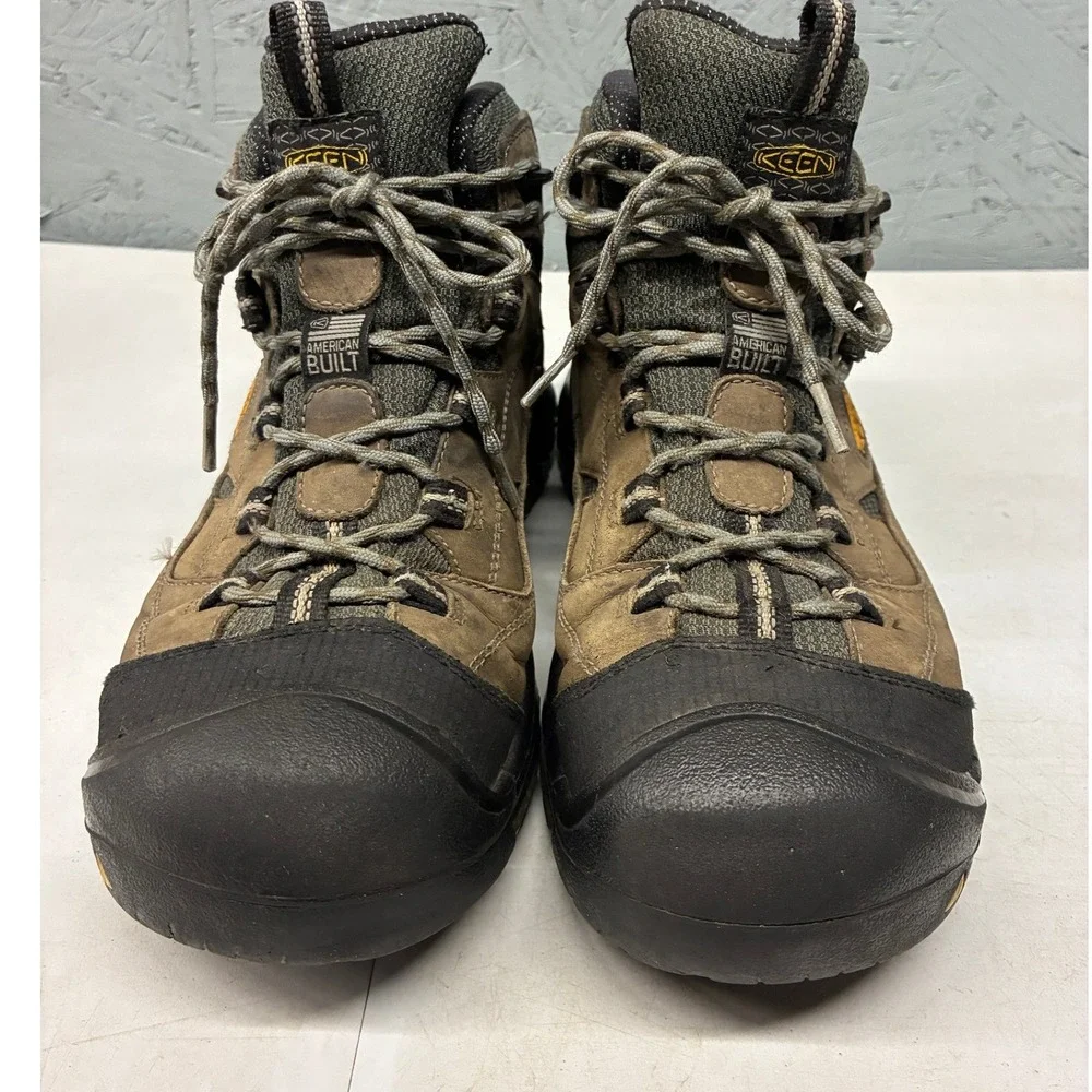 KEEN Utility Waterproof Hiking Boots Mens 10.5EE Brown Steel Toe Work Outdoor